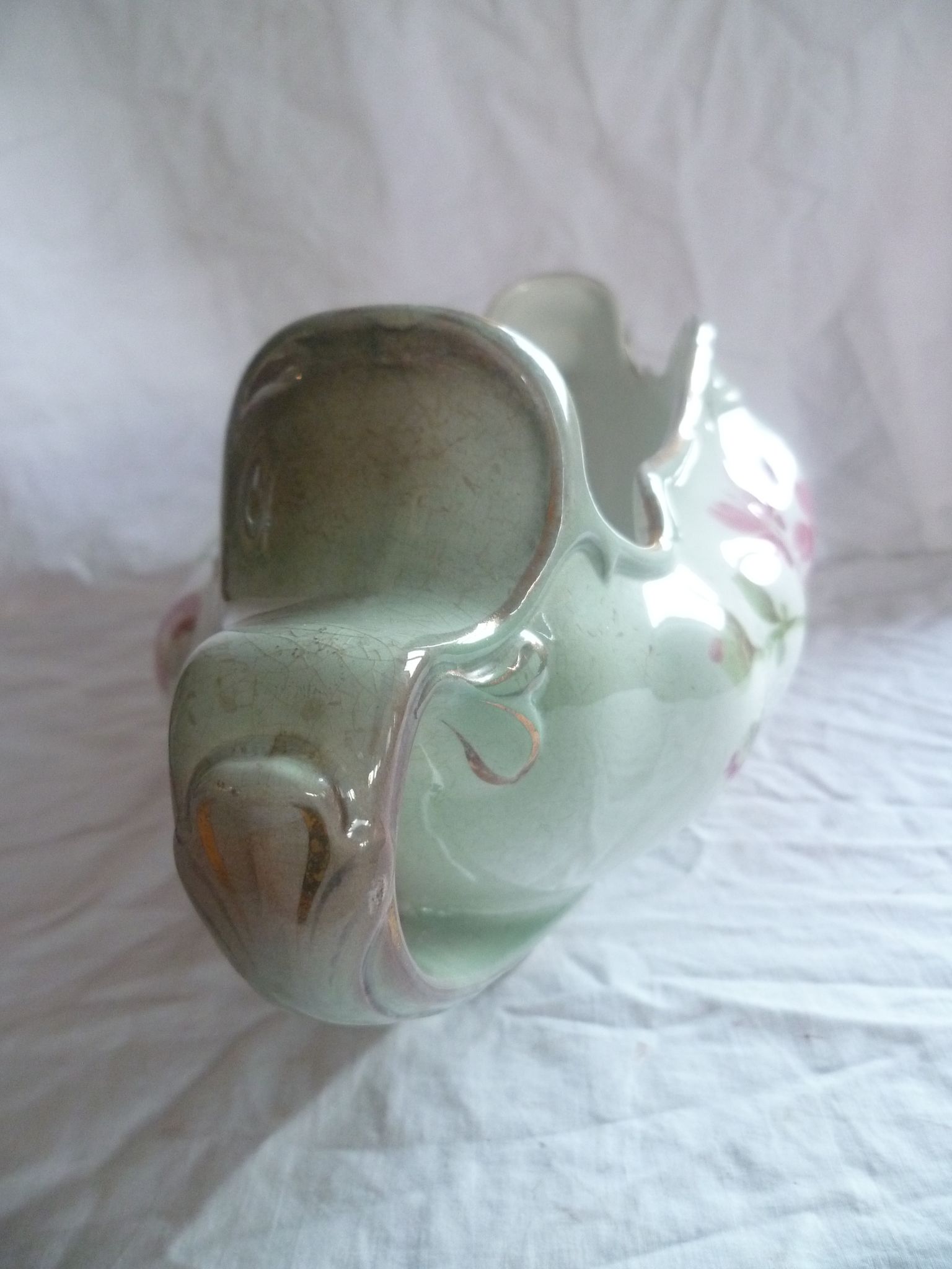 Faience gardener Luneville k&g art nouveau flower decoration