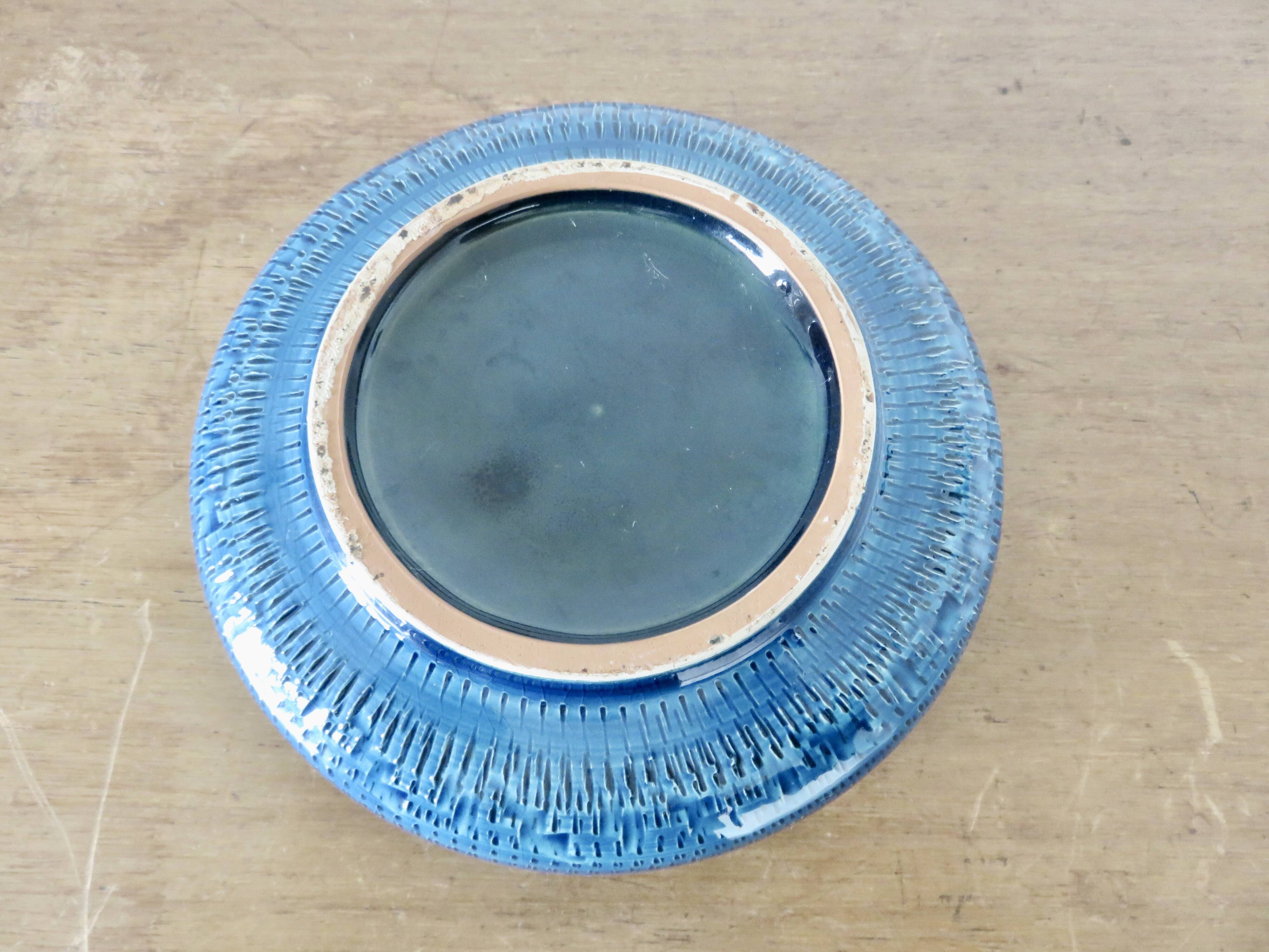 Aldo Londi ashtray for Bitossi in "Rimini Blue" ceramic, 1960s/70s