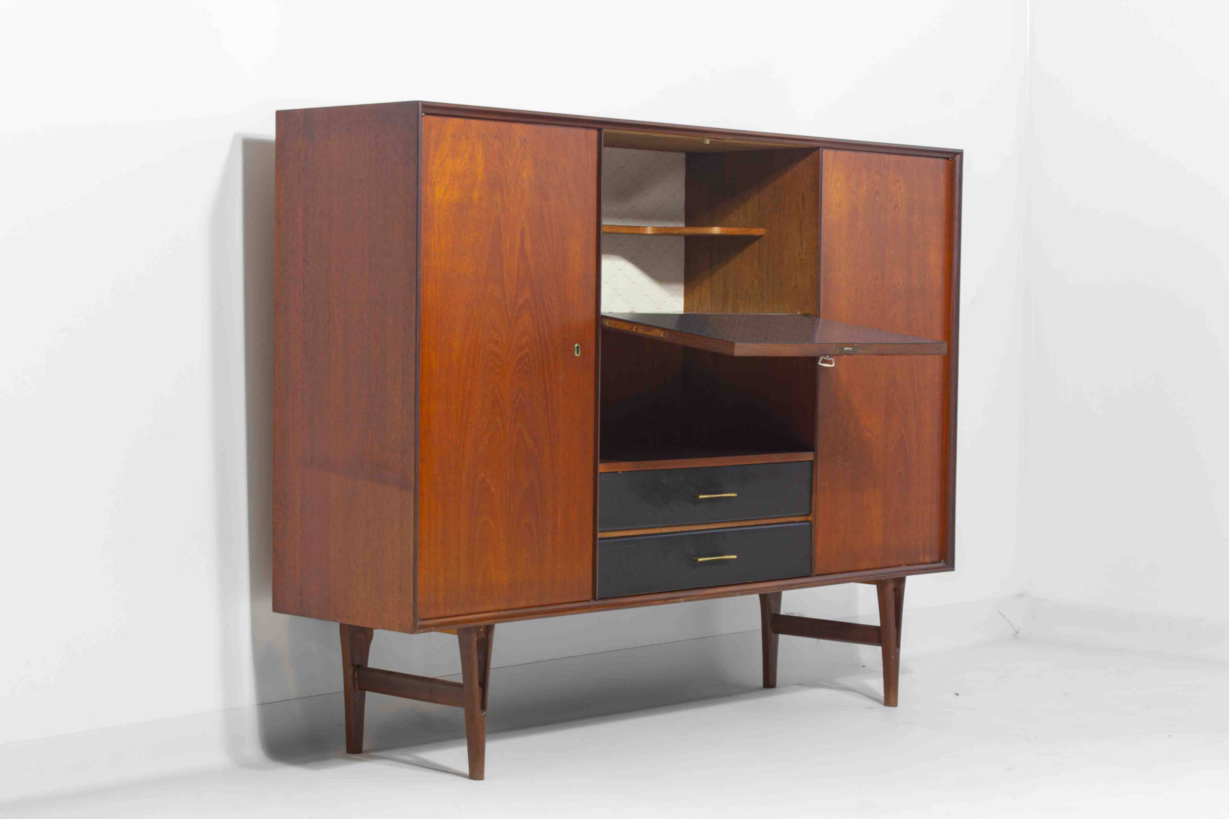 Mid-century highboard by Van Pelt, Belgium 1960s