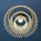 Waterfall chandelier in brass and tassels from the 60s and 70s