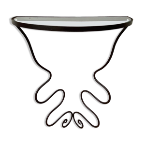 table console en fer et verre