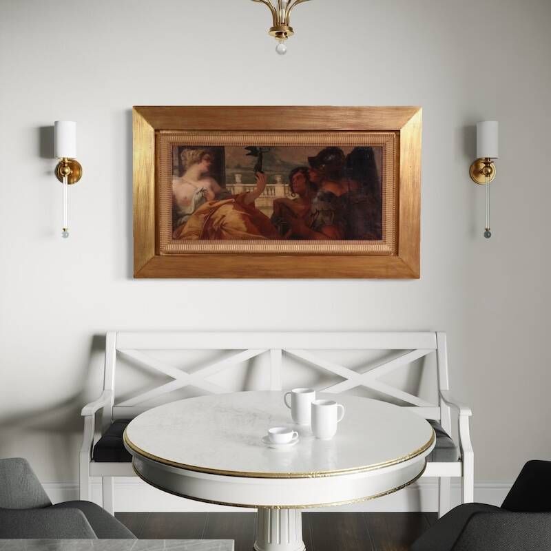 Painting signed by P. Massani, allegory of Victory