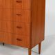 Scandinavian teak chest of drawers with sculpted recessed pulls