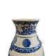 Pair of Asian vases in white and blue porcelain