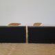 Pair of golden bird bookends on veined marble – Mid-Century vintage