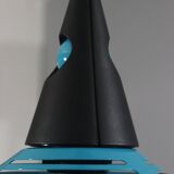 Post-modern suspension lamp Memphis metal & plastic design Brilliant 1980s