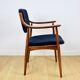 Danish office armchair vintage - navy blue