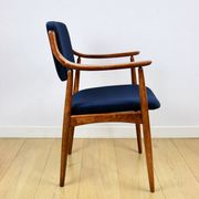Fauteuil de bureau danois vintage - bleu marine