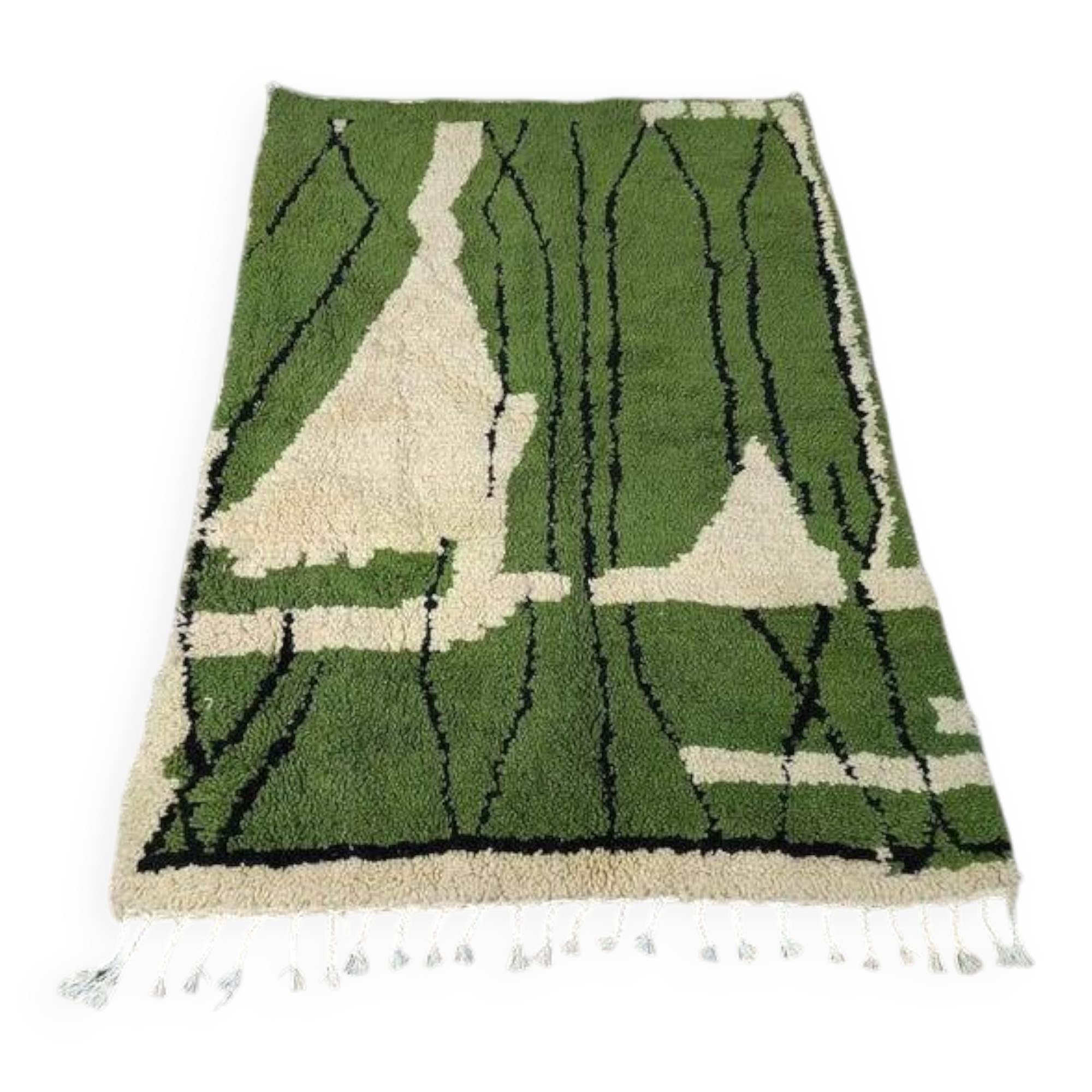 Green Moroccan rug, authentic Moroccan rug, 150/250cm