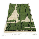 Tapis marocain vert, tapis marocain authentique, 150/250cm