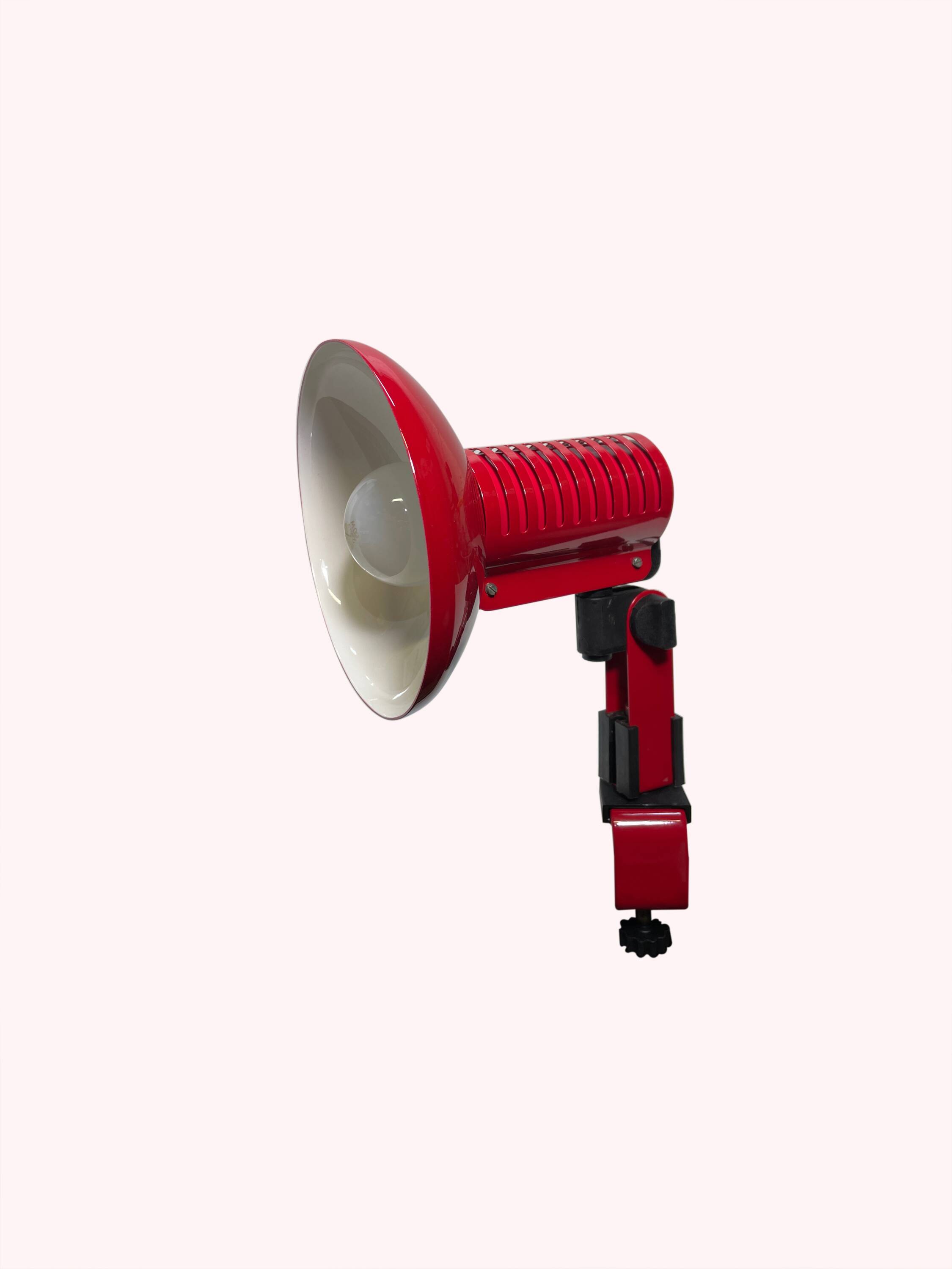 Red lamp with vice, ART, 1980s