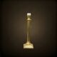 Neoclassical lamp base with fluted column in polished solid brass – 1960s-70s