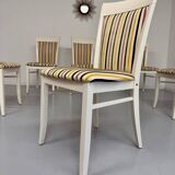 6 thonet gebruder designer chairs with crackle lacquer finish, 1980s vintage