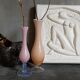 Duo of soliflores vintage glass and opaline