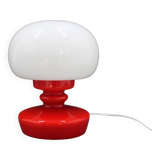 1970s Stepan Tabery Red Glass Mushroom Table Lamp, Czechoslovakia