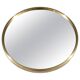 Midcentury Modern Round Brass Mirror by Glas Mäster, Markaryd, Sweden (1960s)