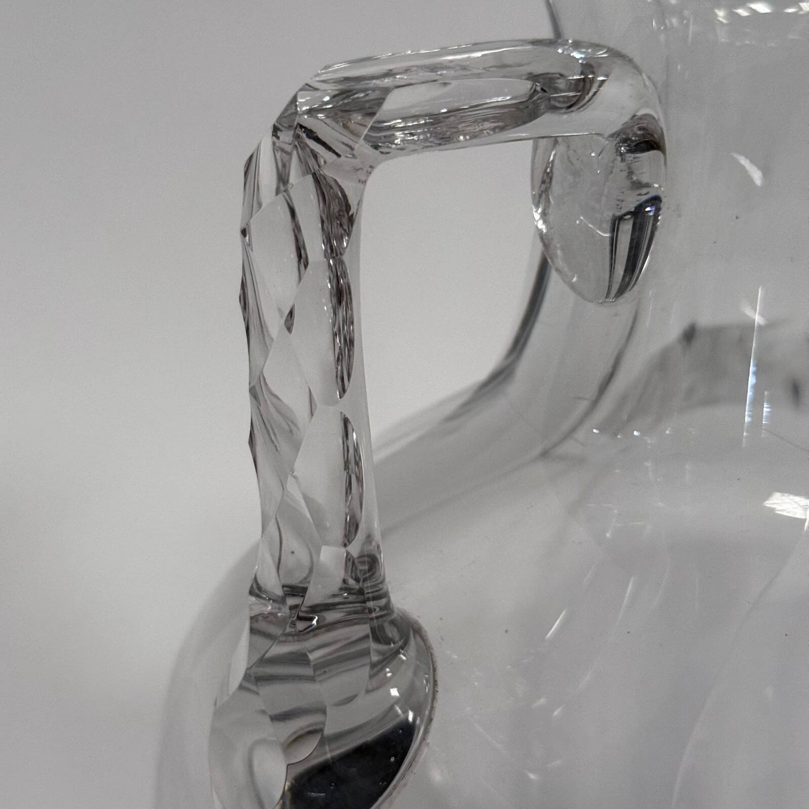 Baccarat crystal vase with handles, 19th century, cut sides