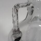 Baccarat crystal vase with handles, 19th century, cut sides