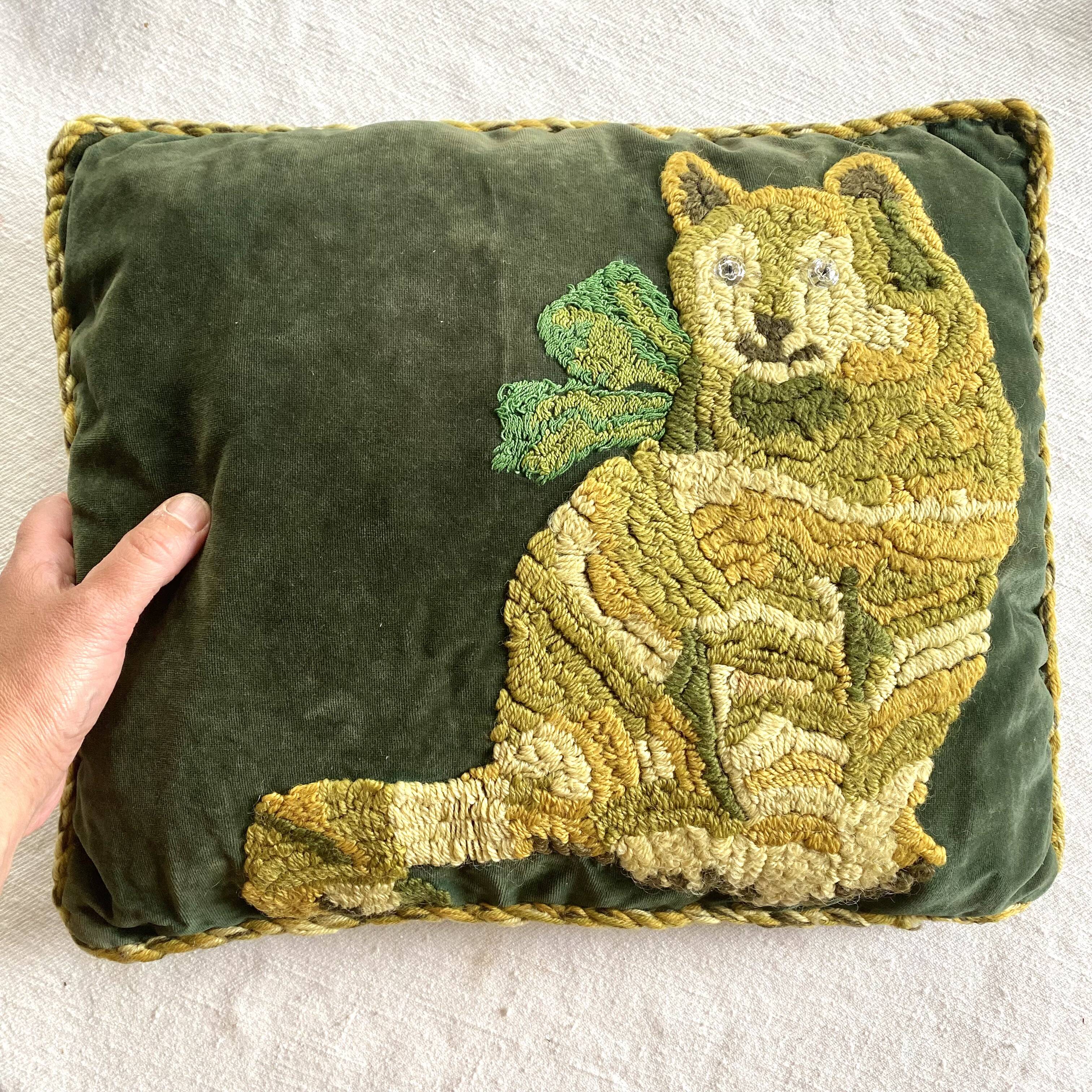 Coussin vintage en velour