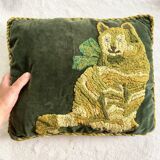 Vintage velvet cushion