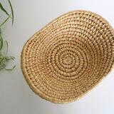 Oval wicker basket, vintage