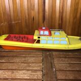 Old Toy Boat Tin MS Helgoland A Remontoir 1950 Vintage #A600