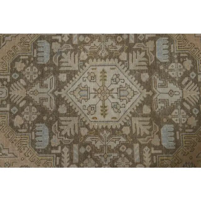 1970s Vintage Persian Handmade Wool Orange Area Rug 251x320
