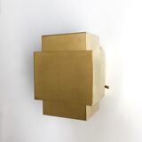 Polished brass cubic wall lamp circa 1960