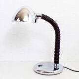 Chromed metal desk lamp