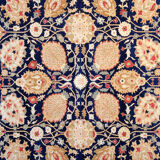 Tapis ziegler tissé à la main tapis de zone de laine bleu profond - 213x307cm