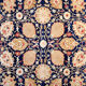 Large Ziegler Carpet Handwoven Deep Blue Wool Area Rug- 213x307cm