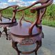 Pair of antique Chinese carved mahogany armchairs, circa 1960s
