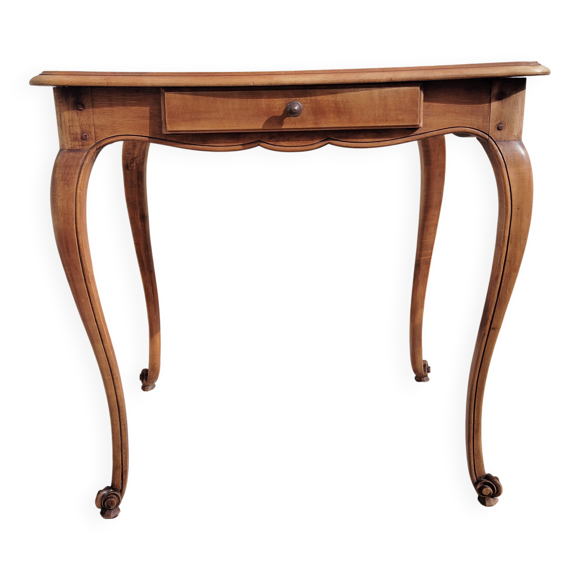 Table ou écritoire style Louis XV noyer éclairci