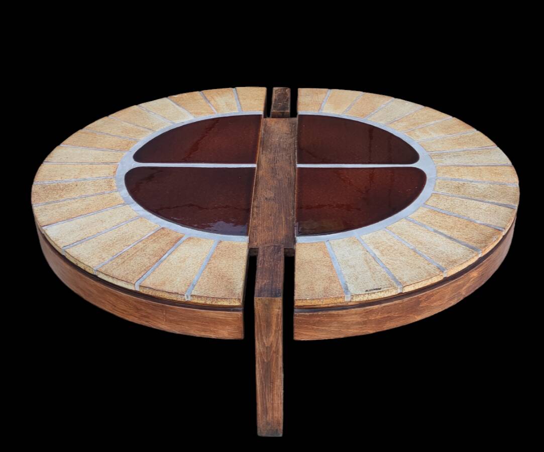 Old Roger Capron Vallauris/coffee bean coffee table