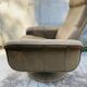 Vintage De Sede leather swivel chair, tulip base.