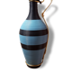 Elegant vase scoubidou noire et bleue