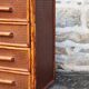 Commodity 4 drawers canning and bamboo - vintage