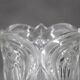 Pair of 1970s Lidokov mid-century table lamps with sculpted pressed glass shades