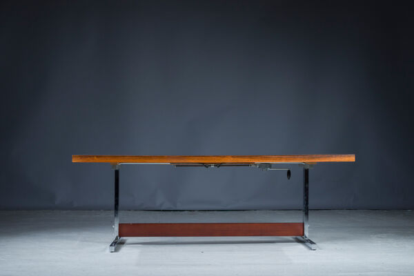 Table à manger ou table basse en palissandre réglable vintage, années 1960