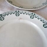 Set of 11 flat earthenware plates