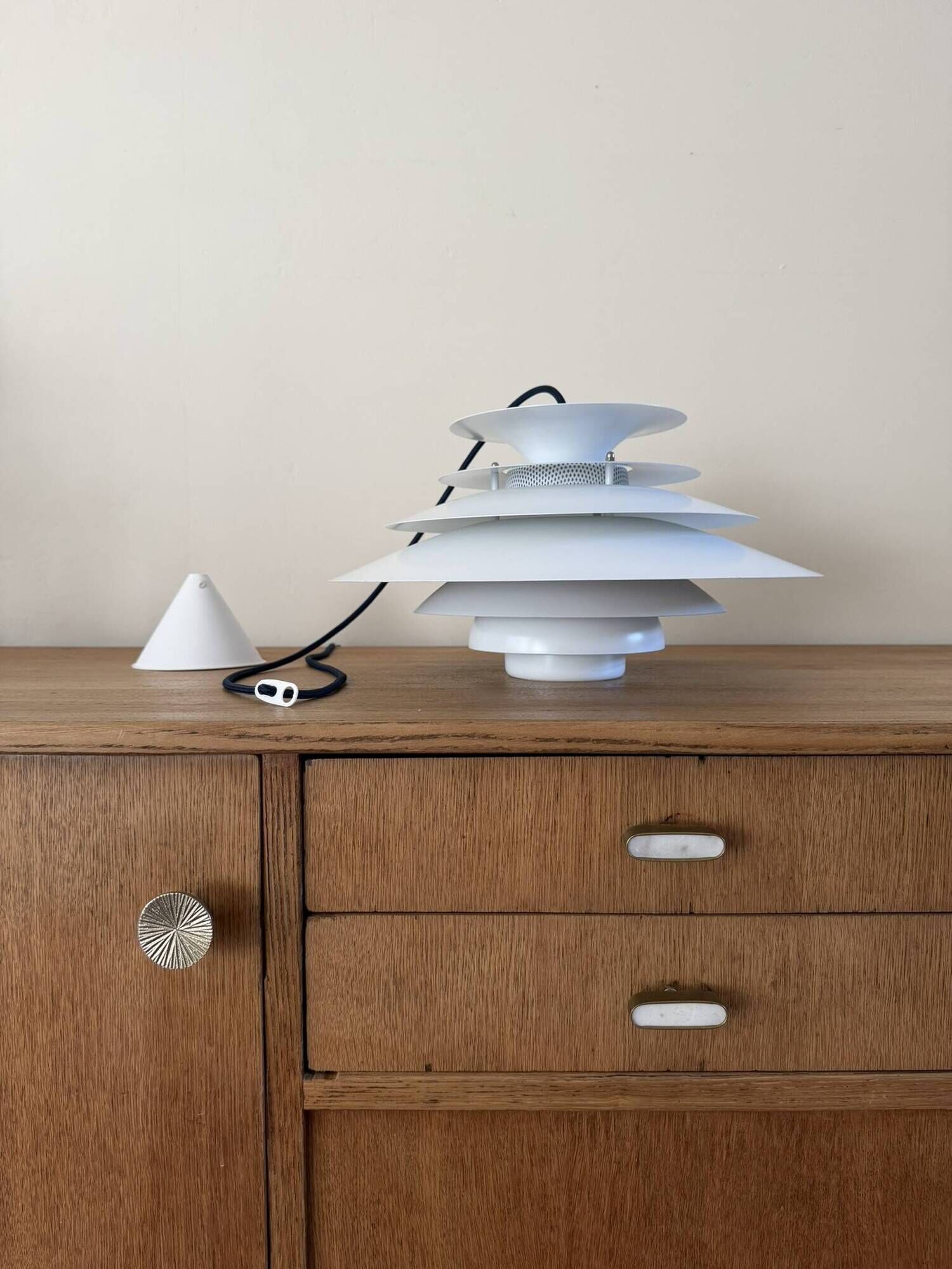 Vintage Danish design lamp - Barcelona style pendant