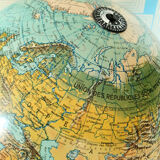 Vintage Globe Luminous World Map Scan Globe Denmark