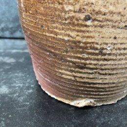 Old varnished sandstone jug