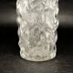 Mid-century modern vase, transparent glass, Poland, 1970s