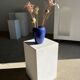 Modern vase oblong dark blue / dark purple H:19cm