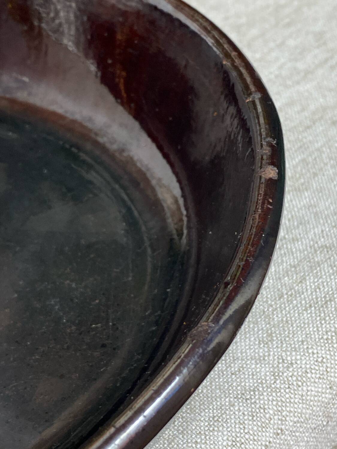 Vallauris iridescent ceramic gratin dish