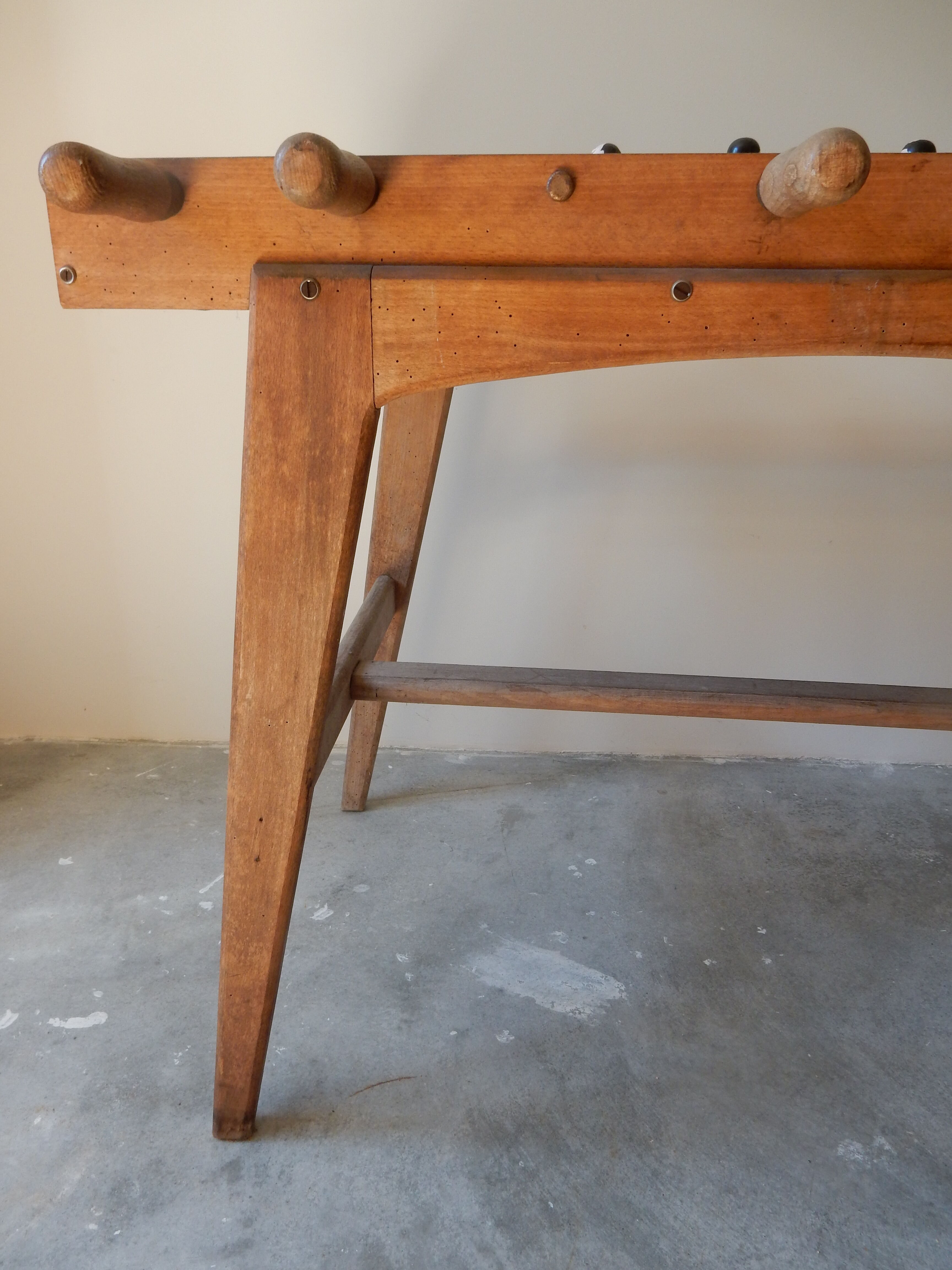Wooden baby football