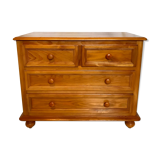 Vintage wooden chest of drawers 3 drawers round buttons country style