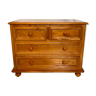 Vintage wooden chest of drawers 3 drawers round buttons country style