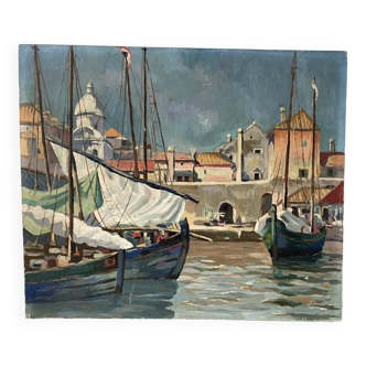 Signed port landscape